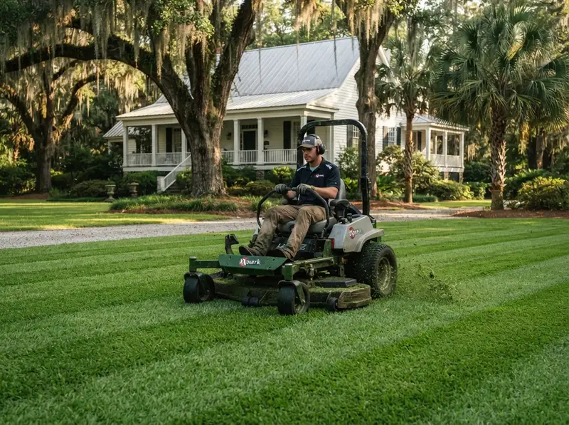 Professional lawn mowing service