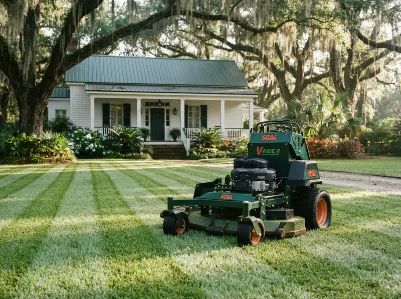 Professional lawn mowing service in Johns Island