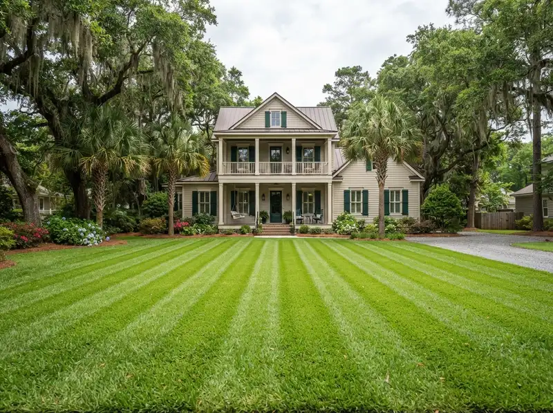 Professionally mowed turf in Johns Island