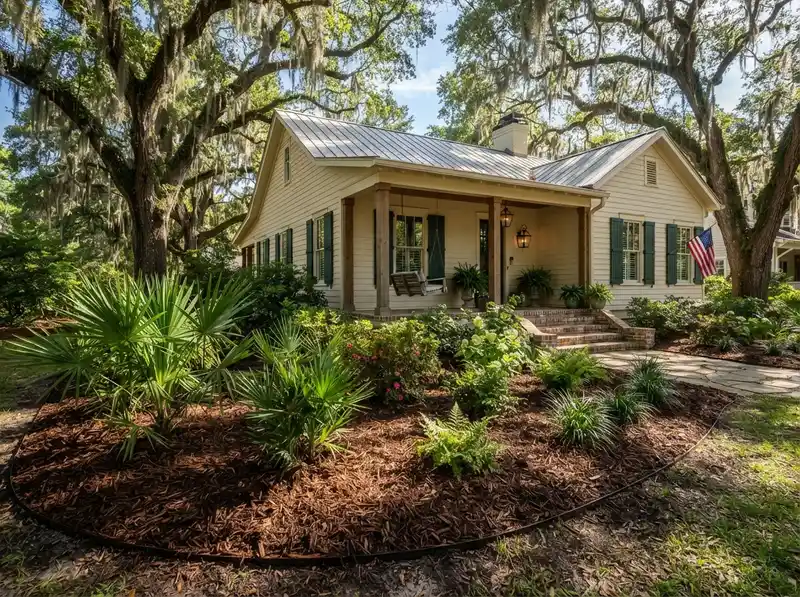 Fresh mulch installation in Johns Island